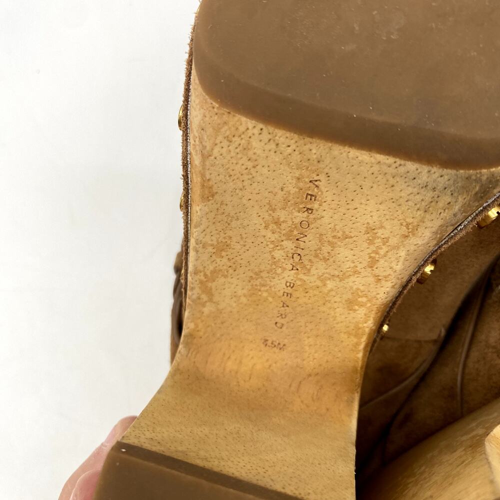 Veronica Beard Dacey Tan Suede Mule Clogs - Picture 8 of 12